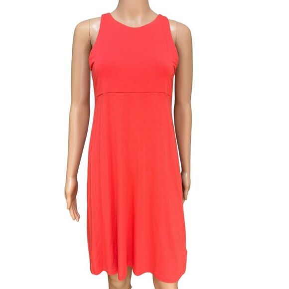 Athleta Santorini Thera Casual Beach Vacation Dress Orange Sleeveless Size S - Picture 2 of 8